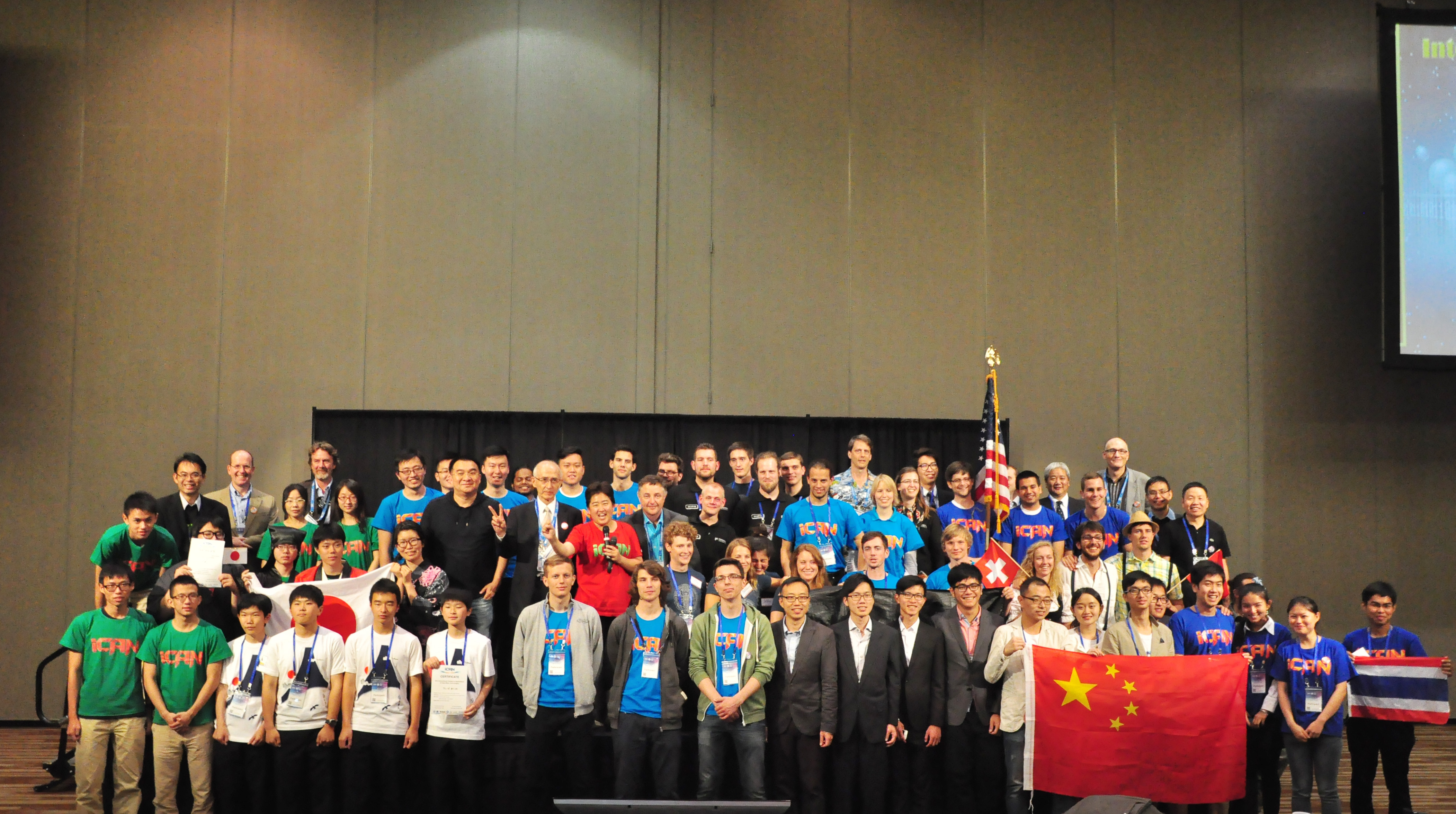 The iCAN contingent, representing 20 countries at the World Finals.